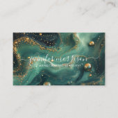 Carte De Visite Chic Emerald Green Malachite Parties scintillant o (Devant)