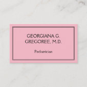Carte de visite chic et de base de pédiatre (Devant)