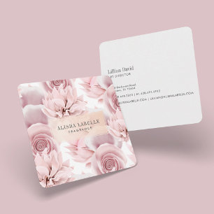 Carte De Visite Chic et élégant Blush rose floral botanique