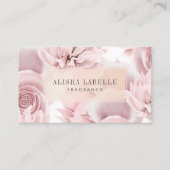 Carte De Visite Chic et élégant Blush rose floral botanique (Devant)