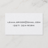 Carte de visite chic et lisse (Dos)