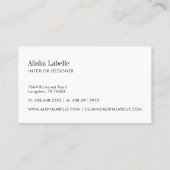 Carte De Visite Chic et moderne Pale Blue Plaid (Dos)