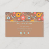 Carte De Visite Chic et unique | tendance Bold moderne élégant flo (Dos)
