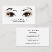 Carte De Visite Chic Eyelash extension Brow Bar maquillage artiste (Devant / Derrière)