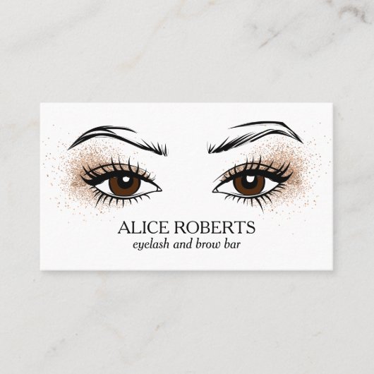 Carte De Visite Chic Eyelash extension Brow Bar maquillage artiste (Devant)