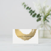 Carte De Visite Chic Faux Gold brossé (Debout devant)