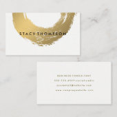 Carte De Visite Chic Faux Gold brossé (Devant / Derrière)