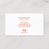 Carte De Visite Chic Faux Gold Foil Bold Typographie moderne (Dos)