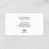 Carte De Visite Chic Faux Gold Foil Bold Typographie moderne (Dos)