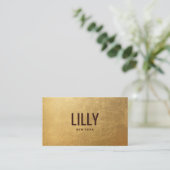 Carte De Visite Chic Faux Gold Foil Bold Typographie moderne (Debout devant)