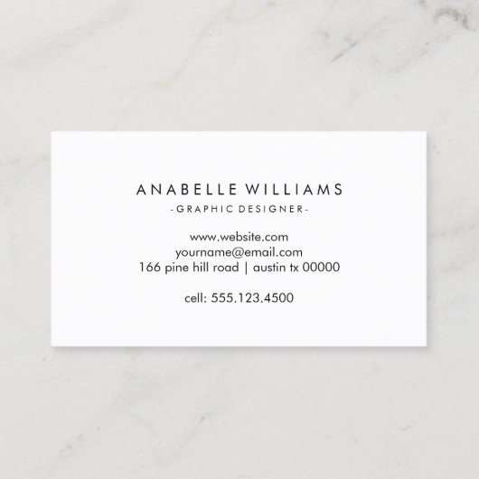 Carte De Visite Chic Faux Gold Paint Stripes (Dos)