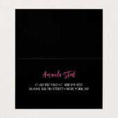 Carte De Visite Chic faux or parties scintillant rose poster de an (Intérieur déplié)