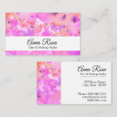 Carte De Visite *~* Chic Floral Lavender Pink Aquarelle Populaire (Devant / Derrière)