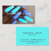 Carte De Visite Chic Glam Nail Art Manicure Salon Nails Artiste (Devant / Derrière)