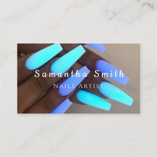 Carte De Visite Chic Glam Nail Art Manicure Salon Nails Artiste (Devant)