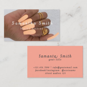 Carte De Visite Chic Glam Nail Art Manicure Salon Nails Artiste