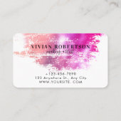 Carte De Visite Chic Glam rose Brushstroke Eyelid Beauté (Dos)