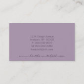 Carte de visite Chic Glamour, Violet (Dos)