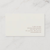 Carte De Visite Chic Gold Beige Geometry Stylist (Dos)