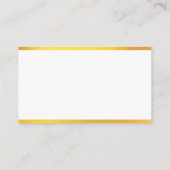 Carte De Visite Chic Gold et Black Lawyer Business (Dos)