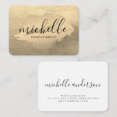 Carte De Visite Chic Gold Kiss (Devant / Derrière)