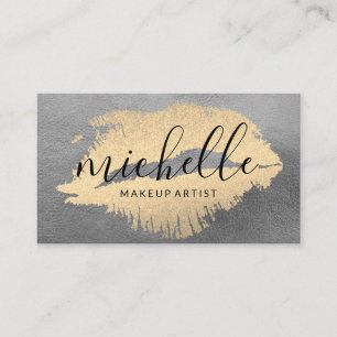 Carte De Visite Chic Gold Kiss