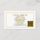 Carte De Visite Chic Gold Mandala Graphic Designer/Générique QR Co (Dos)