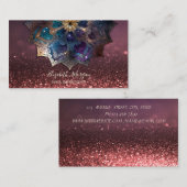 Carte De Visite Chic Gold Mandala Yoga Instructeur Bokeh (Devant / Derrière)