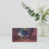 Carte De Visite Chic Gold Mandala Yoga Instructeur Bokeh (Debout devant)