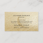 Carte De Visite Chic Gold Mystical Moon Phase Noir (Dos)