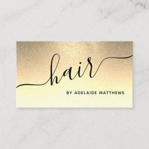 Carte De Visite Chic Gold Parties scintillant Hair Salon Hairstyli