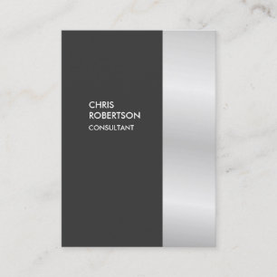 Carte De Visite Chic gris élégant en soie premium