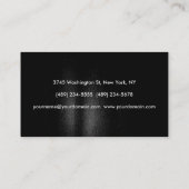 Carte de visite chic gris noir (Dos)