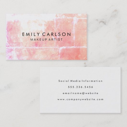 Carte De Visite Chic Grunge (Devant / Derrière)