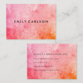 Carte De Visite Chic Grunge Colorée (Devant / Derrière)