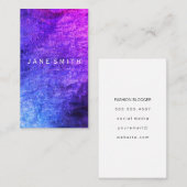 Carte De Visite Chic Grunge Colorée (Devant / Derrière)