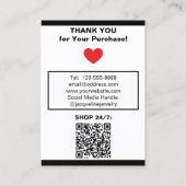 Carte De Visite Chic Handmade Earrings Black White Polka Dots (Dos)