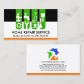 Carte De Visite Chic Handyman Outils Onglet Rénovation (Devant / Derrière)