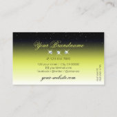 Carte De Visite Chic jaune Ombre Sparkle Diamonds élégant (Dos)