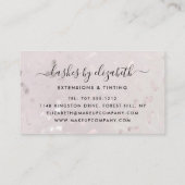 Carte De Visite Chic Lashes Artiste maquillage de beauté moderne (Dos)