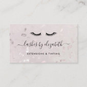 Carte De Visite Chic Lashes Artiste maquillage de beauté moderne (Devant)