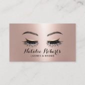 Carte De Visite Chic Lashes Maquillage Artiste Rose Gold Eyelash S (Devant)