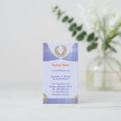 Carte De Visite Chic Laurel Wreath Personnalisé (Debout devant)