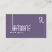 Carte De Visite Chic Lilac violet élégant avec Monogramme et Photo (Devant)