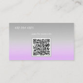 Carte De Visite chic lilas-gris ombré (Dos)