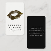 Carte De Visite Chic Lipstick Kiss (Devant / Derrière)