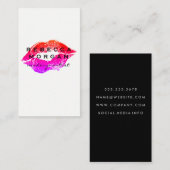 Carte De Visite Chic Lipstick Kiss (Devant / Derrière)