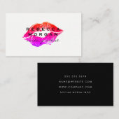 Carte De Visite Chic Lipstick Kiss (Devant / Derrière)