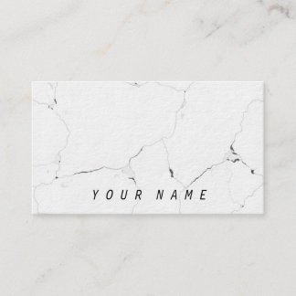 Carte De Visite Chic lisse de marbre frais minimal de B&W