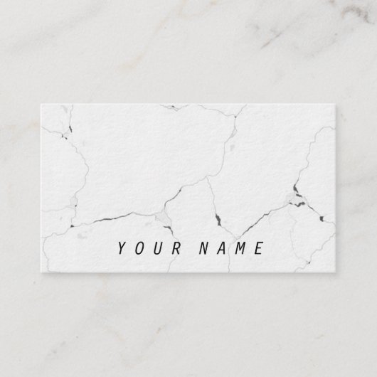 Carte De Visite Chic lisse de marbre frais minimal de B&W (Devant)